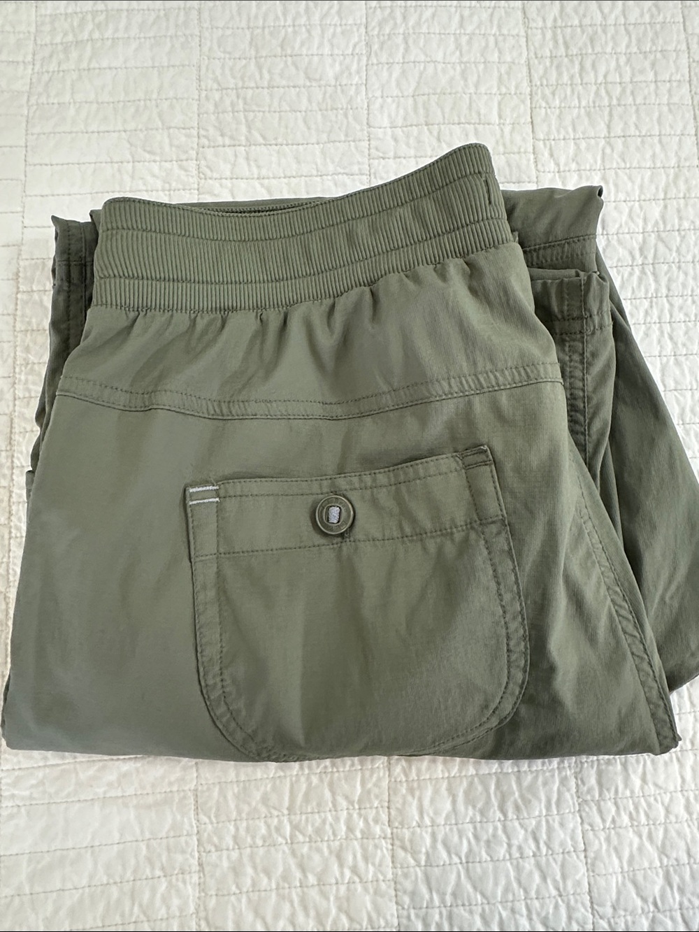 L.L. Bean Vista Camp Pant Large Hiking Gorpcore Like New Thyme Olive - Picture 6 of 10